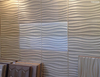 PU Kulit Gelap Grey Salon Wall Panel