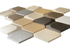 Semi PU Kulit Golden Intoor 3D Mosaic Tile