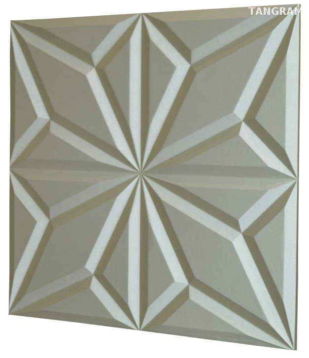 Panel Dinding Refleksi Bunyi Putih 3D